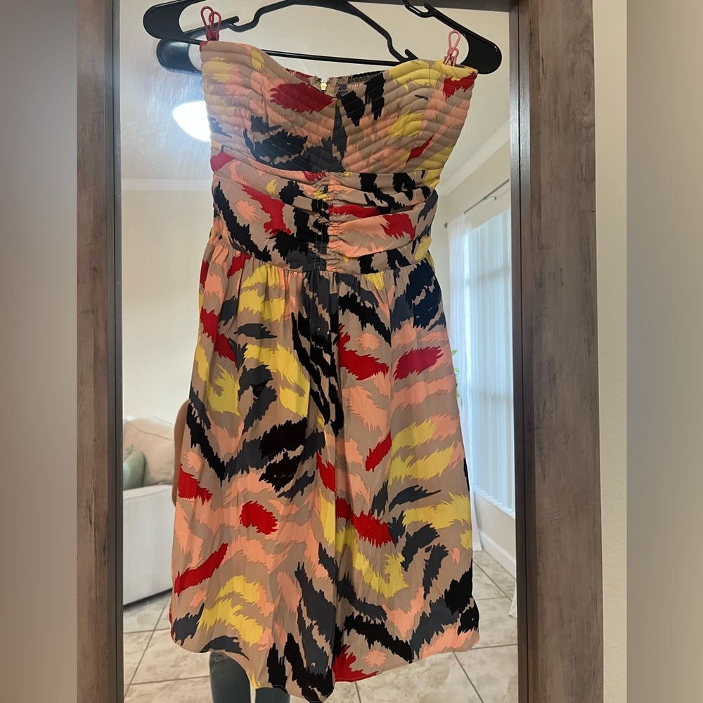 NWT Parker Silk strapless dress